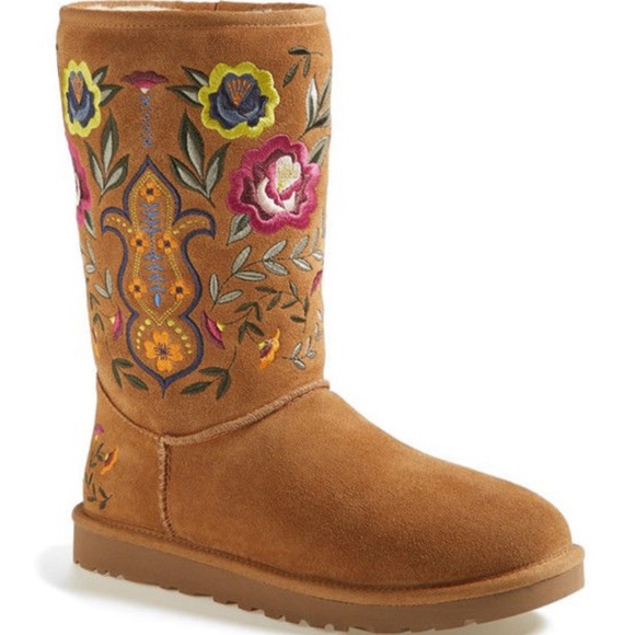 Flower Suede Uggs - Picture 1 of 7